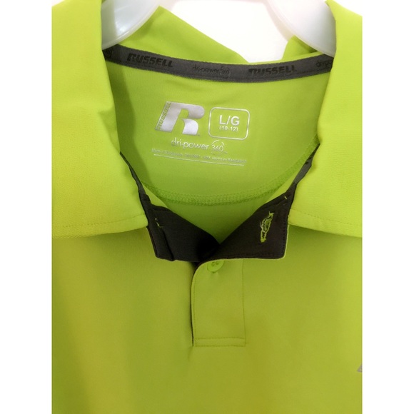 Lime/Green Russell Boys Polo Shirt - Picture 4 of 4